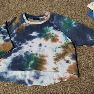 Tie-Dye Cropped Sweatshirt
